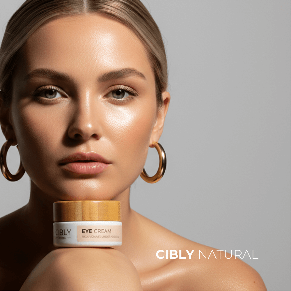 Жена на 30+ години нанася околоочен крем против бръчки с правилна техника