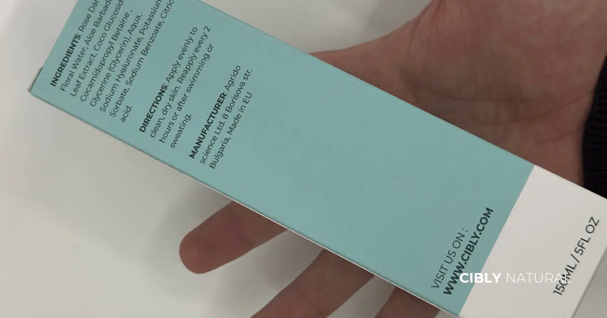 INCI листа на козметичен продукт с маркирани комедогенни съставки за акнеична кожа