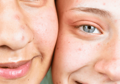 Запушени пори от комедогенни козметични съставки – сравнение с чиста кожа след некомедогенни продукти