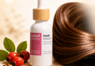 Течен витамин Е нанасян на скалп за растеж и здравина на косата – природна грижа
