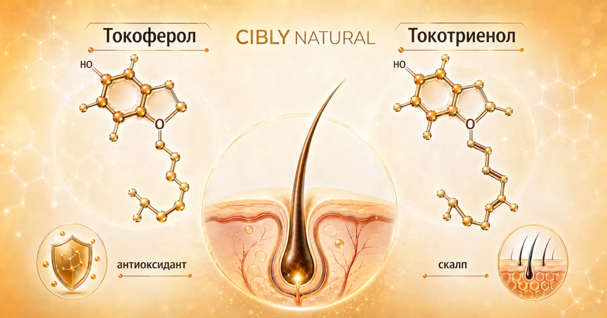 Молекулна структура на витамин Е – токоферол и токотриенол като антиоксиданти за скалп