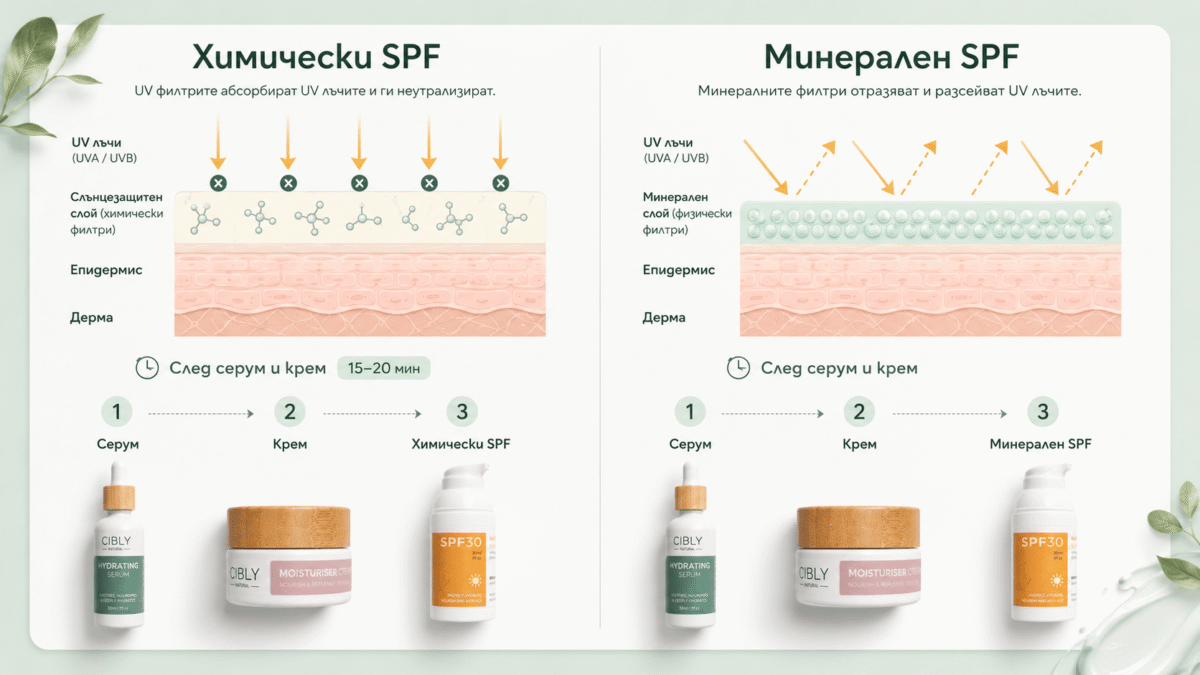Разлика между химически и минерален SPF – как работят и в какъв ред се нанасят
